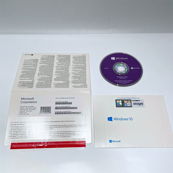 Windows 10 pro oem dvd package